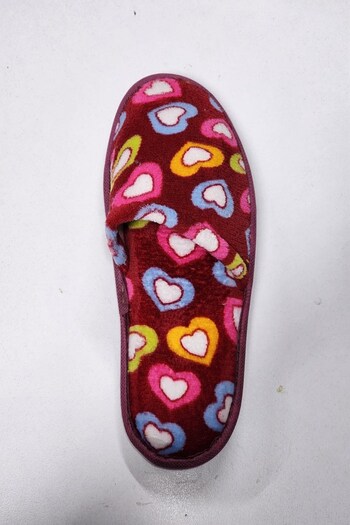 Nstil Burgundy Winter Dowry Guest House Slippers - Closed Front and Washable Inside with Sponge 253