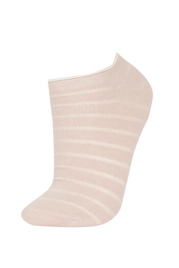 DeFacto Women's 3-Piece Cotton Booties Socks A5937Axns