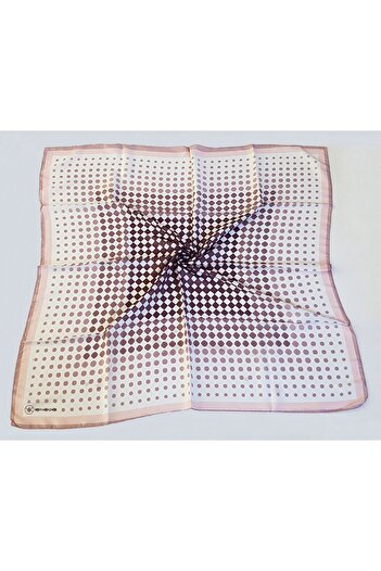 Modakaşmir Polka Dot Patterned Soft Cotton Scarf Powder
