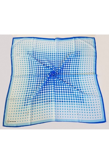 Modakaşmir Polka Dot Patterned Soft Cotton Scarf Light Blue