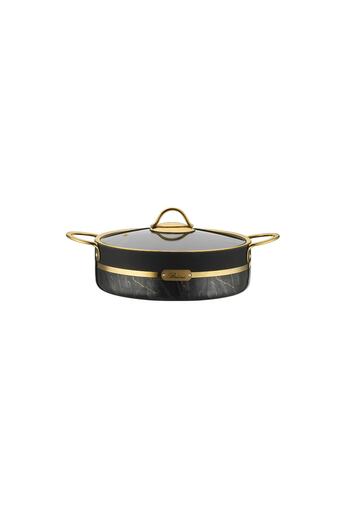 Brioni Selection Plus 24 cm Non-Flammable Non-Stick Black Granite Flat Rice Pot