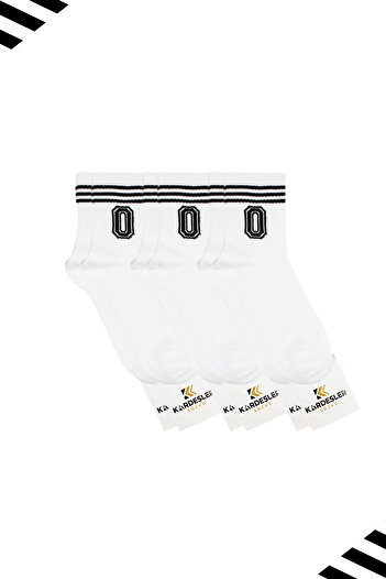 KARDEŞLER ÇORAP Унисекс тенис чорапи с шарка на буквата О (LETTER SOCKS) 3 чифта