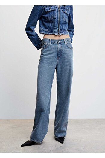 MANGO Woman Low Waisted Wideleg Loose Jeans