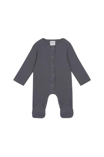 Antebies Anthracite Overalls Set with Booties