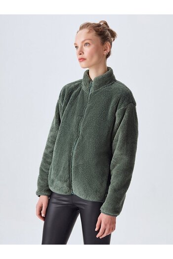 Ltb Mıyolo Stand Collar Plush Cardigan 0112481909600190000