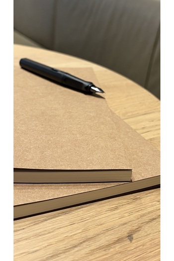Fark Tanıtım American Hardcover, A5 Checkered Notebook, 64 Sheets, 90gr. Ivory Paper (KRAFT COVER)