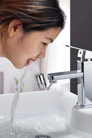 NEWSTORE HOME Rotatable Water Saving Faucet Spout Head Faucet Head with Mounting Equipment Compatible with All Faucet Types