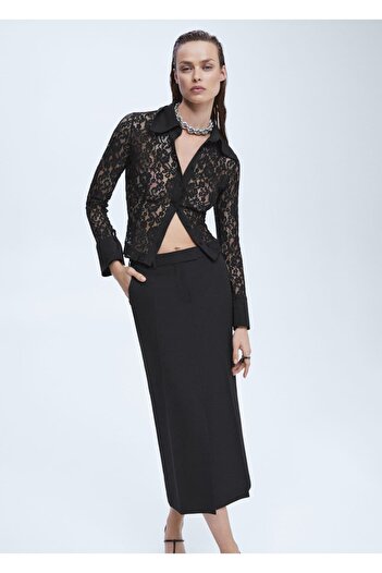 MANGO Woman Wool Pencil Skirt