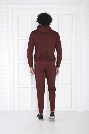 NEED LİFE Erkek Bordo Dalgıç Kumaş Eşofman Takımı