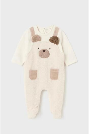 MAYORAL Teddy Bear Newborn Jumpsuit