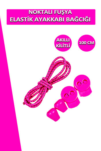 Dopar Fuchsia Elastic Flexible Shoelaces Smart Locking Laces 100cm 1 Pair