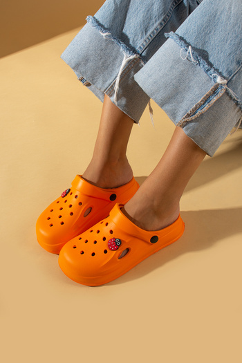 Pembe Potin Women's - Orange Eva Comfortable Sandals Slippers, Sea, Beach, Confort for Cook, Doctor, Nurse, Hospital, Teacher