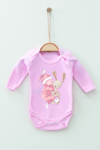ADABEBEK 100% Cotton Organic Sleeping Baby Long Sleeve Bodysuit Baby Bodysuit