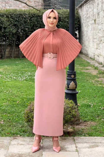 Bym Fashion Μπροστινή μπλούζα με πιέτες Cape Look 5264 Dried Rose