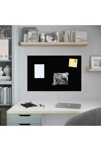 Dünya Magnet Magnet Board, 50x70 cm Decorative Magnetic Board, Black, Metal Board