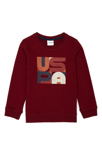U.S. Polo Assn. Πόλο Ασν. Ανδρικό φούτερ μπορντό SEMBAKIDS