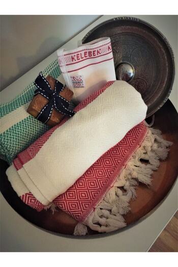 BYEVE 5-Piece Luxury Bath Set Loincloth, Copper StonePouch, Bıttım Organic Soap