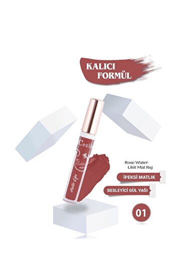 Cecile Rose Water Make Up Matte Lips 01
