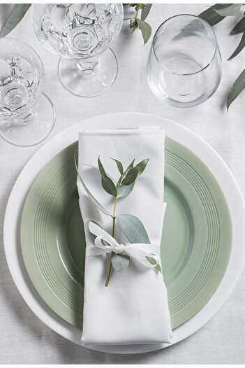 AYSHOME Σετ υφασμάτινων χαρτοπετσετών Ays Home Plain White (6 τεμάχια)