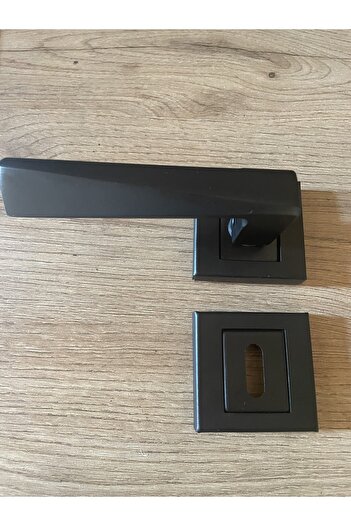 bersayapı Prizma Sac Kare Rozetli Oda Kapı Kolu Siyah 1 Takım