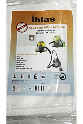 İhlas 10 Aqua Vac Cloth Vacuum Cleaner Bags