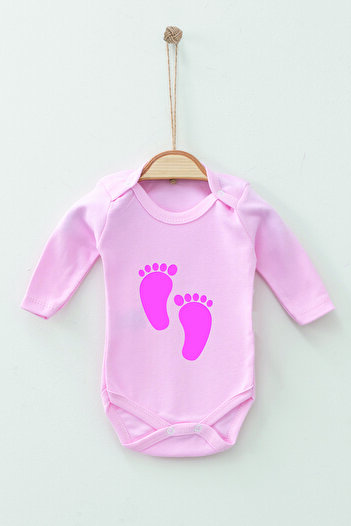 ADABEBEK 100% Cotton Organic First Step Patterned Long Sleeve Bodysuit Baby Bodysuit