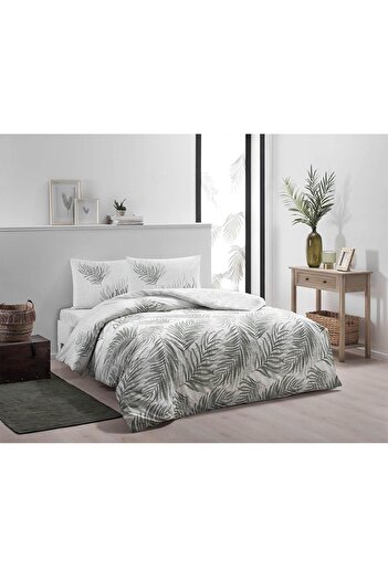 Taç Lenora Green Double Ranforce Duvet Cover Set