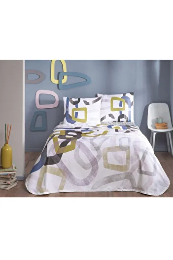 Taç Lane Lilac Single Youth Fashion Pique Set with Elastic 160 Cm X 230 Cm