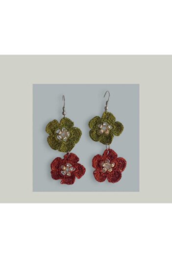 Crystal Atelier Flower Bouquet Dangle Earrings