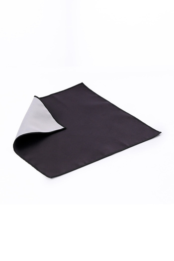 Hatemoğlu Black Plain Classic Satin Single Handkerchief