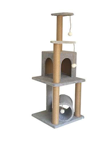 Nursoft T-06 Kedi Oyun evi Kedi Tırmalama ve Oyun Evi