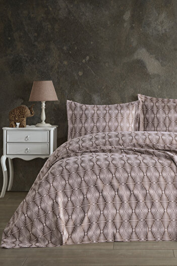 BİRHOME Gina Double Bedspread Set (brown)