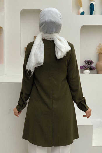 Bym Fashion Μανσέτες με κουμπιά Crew Lang Tunic 2649 Χακί