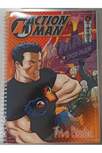 Keskin Action Man 3 Compartment Sparkling Notebook 120 Yp2 Plaids 1 Stripes