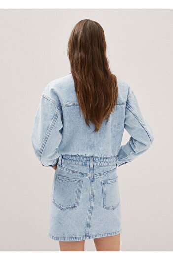 MANGO Woman Cepli Denim Elbise
