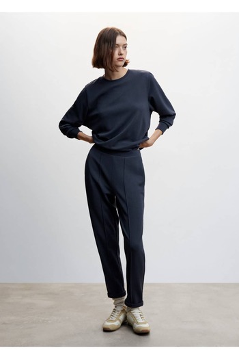 MANGO Woman Basic Pique Sweatshirt