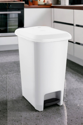 Melkan Home 60 Liter Slim Pedal Trash Can - Large Size White
