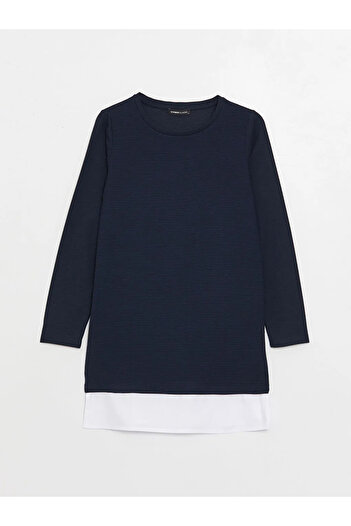 LC Waikiki LCWAIKIKI Classic Crew Neck Plain Long Sleeve Women's Tunic