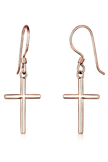 ELLI Ohrringe Kreuz Religion Kommunion Konfirmation 925 Silber
