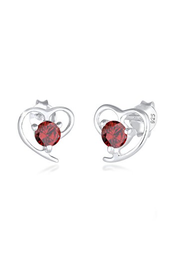ELLI Ohrringe Herz Liebe Zirkonia 925 Sterling Silber