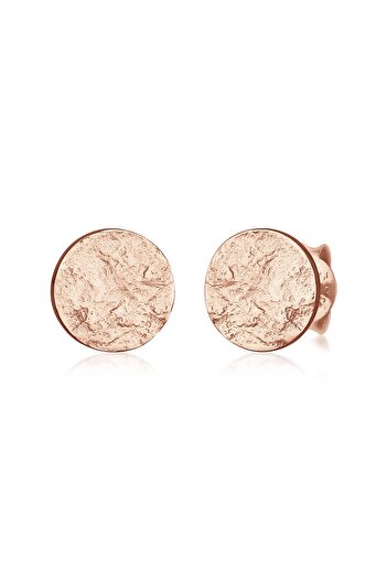 ELLI Ohrringe Stecker Plättchen Disk Rund Antik Silber 925