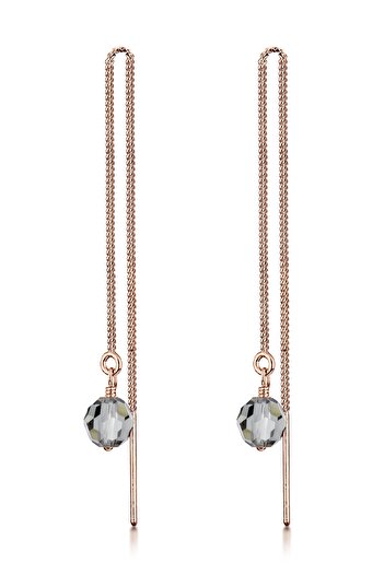 ELLI Ohrringe Kette Kugel Kristalle Eleganz Silber