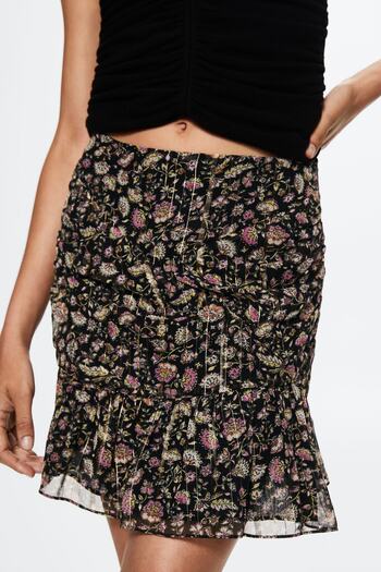 MANGO Woman Black Women's Skirt 37020458