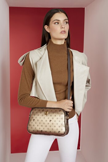 Pierre Cardin Damen-Umhängetasche mit goldenem Monogramm 05PO22Y1536