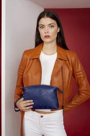 Pierre Cardin Pochetă și geantă clutch pentru femei Midnight Blue Print 05PO22Y1547