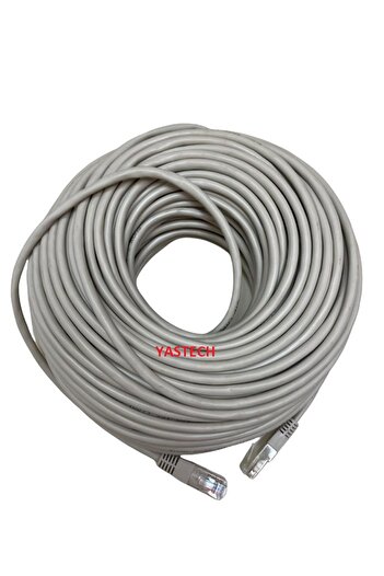 Yastech 100 Metre Hazir Yapili Uçlar 100 Mt Metre İnternet Kablosu Kali Sağlam Cat6