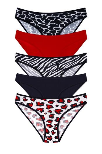 Dominant Chiloți de damă din bumbac Lycra Pachet 5 33000-59