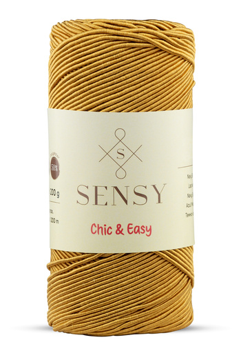 SENSY Premium Chic&Easy 200 gr Κερωμένο σχοινί Pase Σχοινί Supra Σχοινί Runner Σχοινί Τσάντα Σχοινί Supla Σχοινί Μουστάρδα