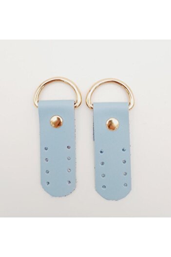 angel çanta aksesuar Αξεσουάρ Angel Bag Μονόστρωτο Faux Leather Handle Sapucu Böce Baby Blue Χρώμα Ανοιχτόχρωμο μεταλλικό