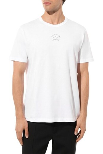 PAUL&SHARK MEN'S KNITTED T-SHIRT C.WCOTTON